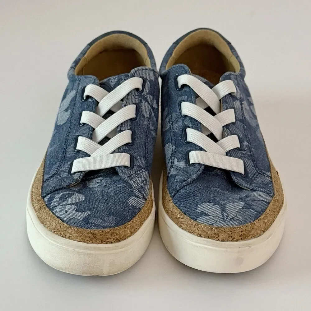 Revitalign Orthotic Slip-On Sneaker Womens Size 8B Cork Denim Floral Hermosa